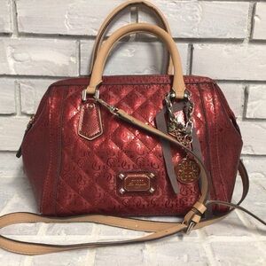 GUESS - Red with tan accents- Crossbody/Shoulder bag with adjustable strap
